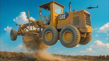 Caterpillar 120H Grader Working Video | Heavy Machinery | JCB Loading soil in Tractor or Truck 