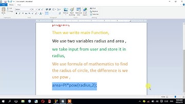 Video To make program of Area of Circle with Macro expension