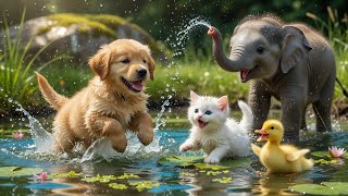Playful Animal Sounds 🐾 Cat, Puppy, Duck, Sheep, Monkey &amp; Elephant | Real Animal Sounds