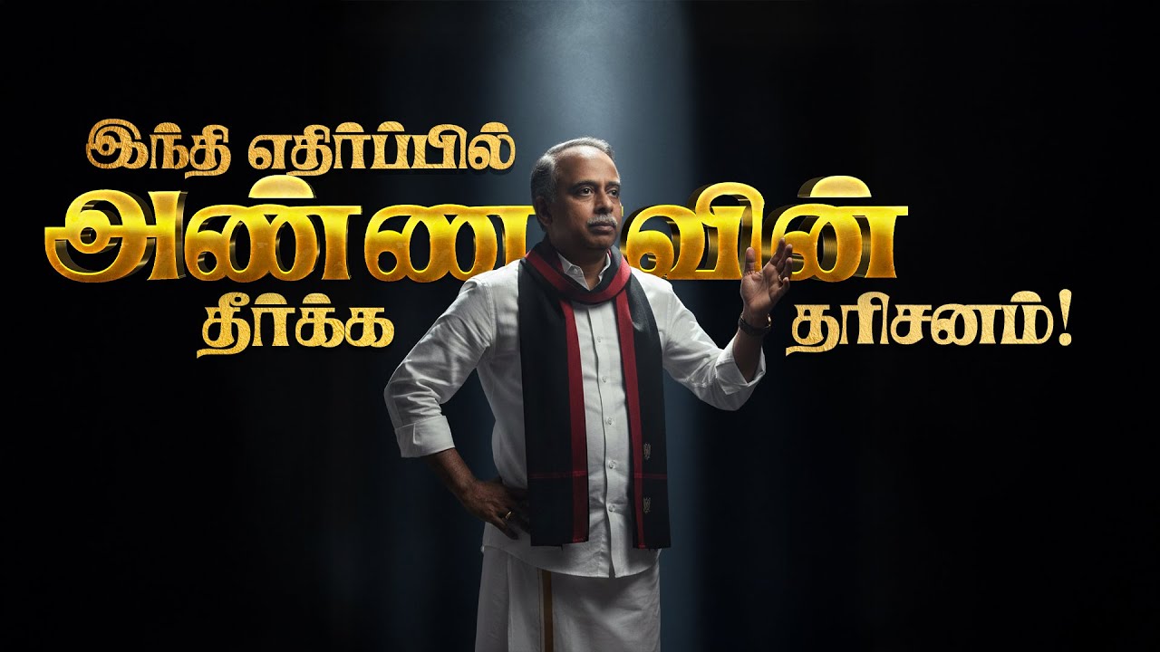 இந்தி எதிர்ப்பில் அண்ணாவின் தீர்க்க தரிசனம் – காலம் கடந்த குரல் | Arignar Anna Speech Visual