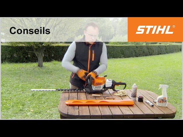 Tutoriel taille-haie n° 8 – Affuter les couteaux d’un taille-haie