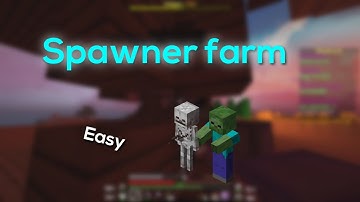 EASY XP SKELETON/ZOMBIE SPAWNER FARM TUTORIAL - Minecraft Skyblock Cubecraft