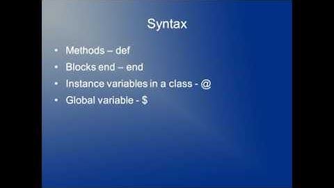 Ruby Presentation