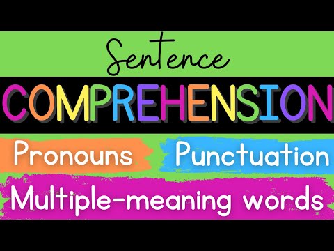 Sentence Comprehension: Pronouns, Punctuation, and Multiple-Meaning Words (Growing Primary)