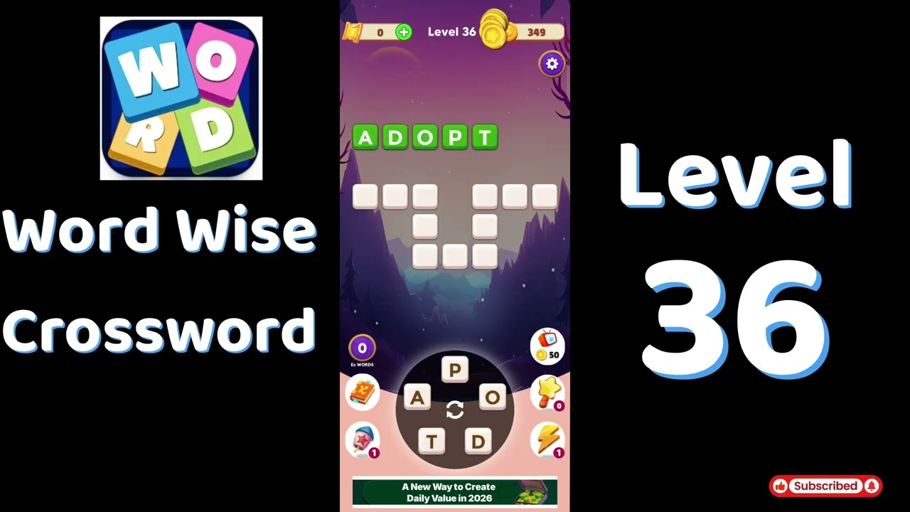 Word Wise Crossword Level 36 Answers 🧠🧩 | Relaxing Crossword Puzzle | SolutionGuruji