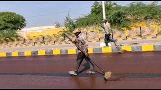 Synchronised Dual Lane Microsurfacing in India with Tashimicromac Pavers