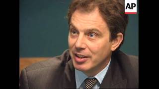 UK: LONDON: TONY BLAIR INTERVIEW