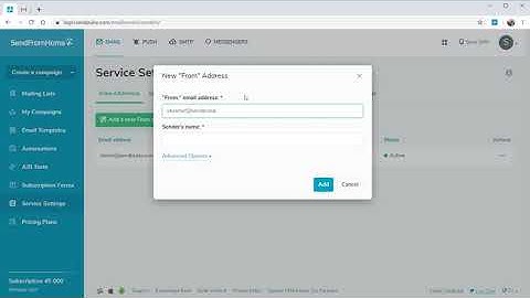 How to Add a New "From" Email Address in your SendPulse account