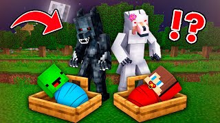 JJ and Mikey ADOPTED By WEREWOLF FAMILY - Maizen Minecraft Animation ?!