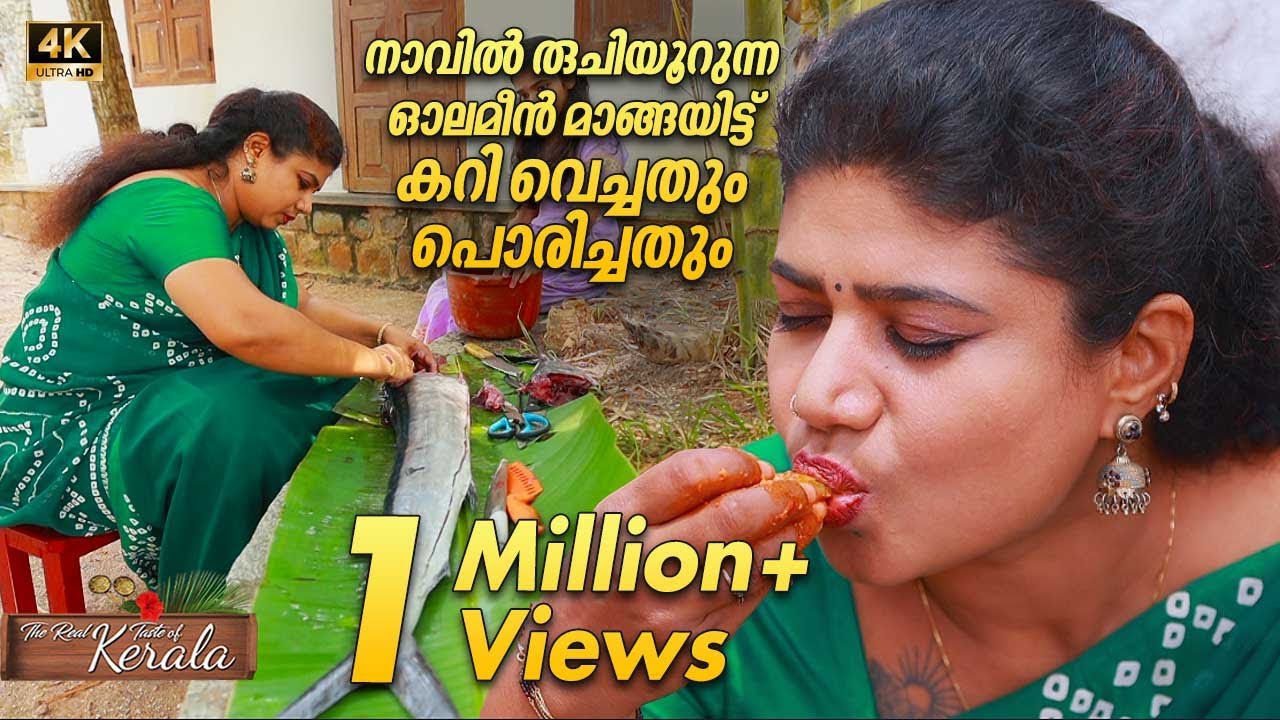 Mouth watering Sail fish curry and fry with mango flavour | Kerala Village Food | ASMR Cooking