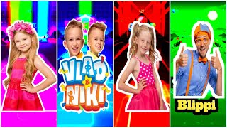 다이애나와 로마 VS 블라드와 니키 VS 라이크 나스티아 VS 블리피! 타일 합치기 EDM 러시 게임! screenshot 2