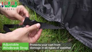 10L0L Golf Cart Rain Covers for Club Car EZGO Yamaha Installation video🛺🛺🏑#golfcart #golfcartcover
