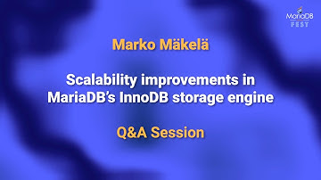 Scalability improvements in MariaDB