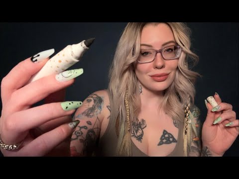 slow and detailed ASMR attention to your makeup +giving fake freckles