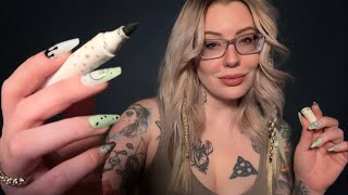 slow and detailed ASMR attention to your makeup +giving fake freckles