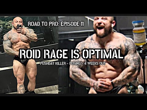 Typical Roid Rage ROAD TO PRO: EP 11: ROID RAGE IS OPTIMAL - PUSHDAY KILLER - POSING - 4 ...