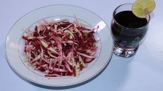 Кизил Лавлаги ва карамли салат тайёрлаш | Сделать салат из красной свеклы и капусты