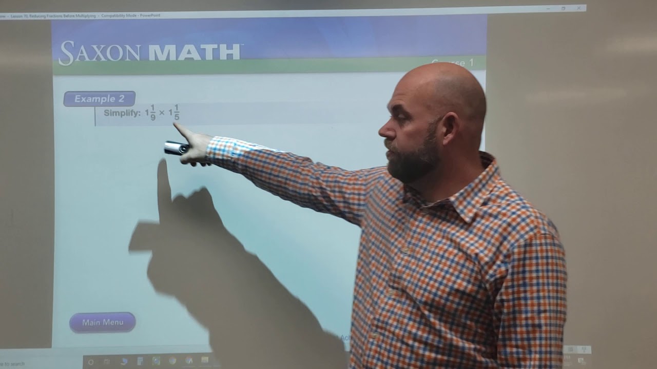 Lesson 70: Reducing Fractions Before Multiplying (Saxon Math, Level 6 ...