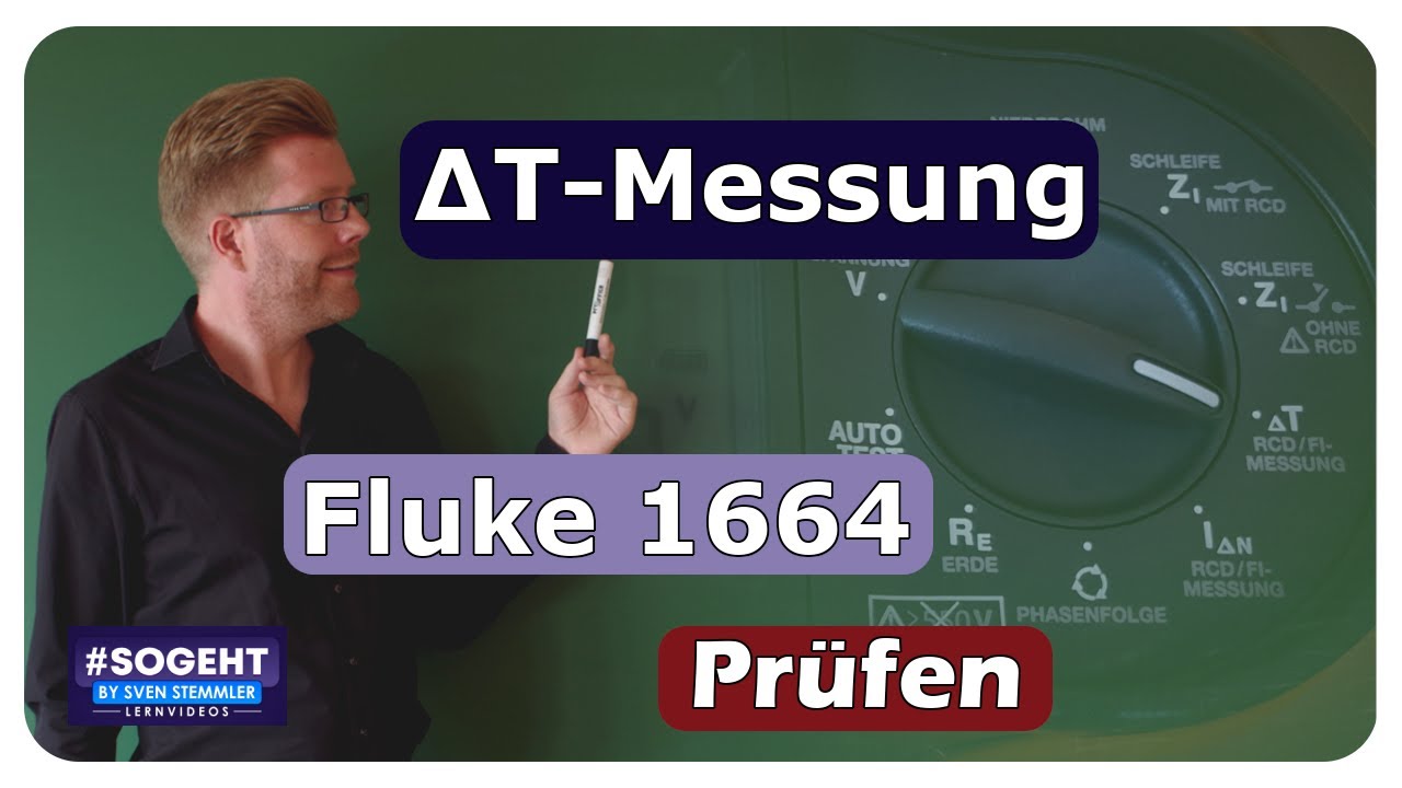 Vorschaubild zum Lernvideo "RCD-Auslösezeit richtig messen - So geht's mit dem Fluke 1664"