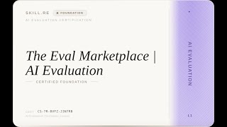 AI Evaluation: The Eval Marketplace | AI Evaluation