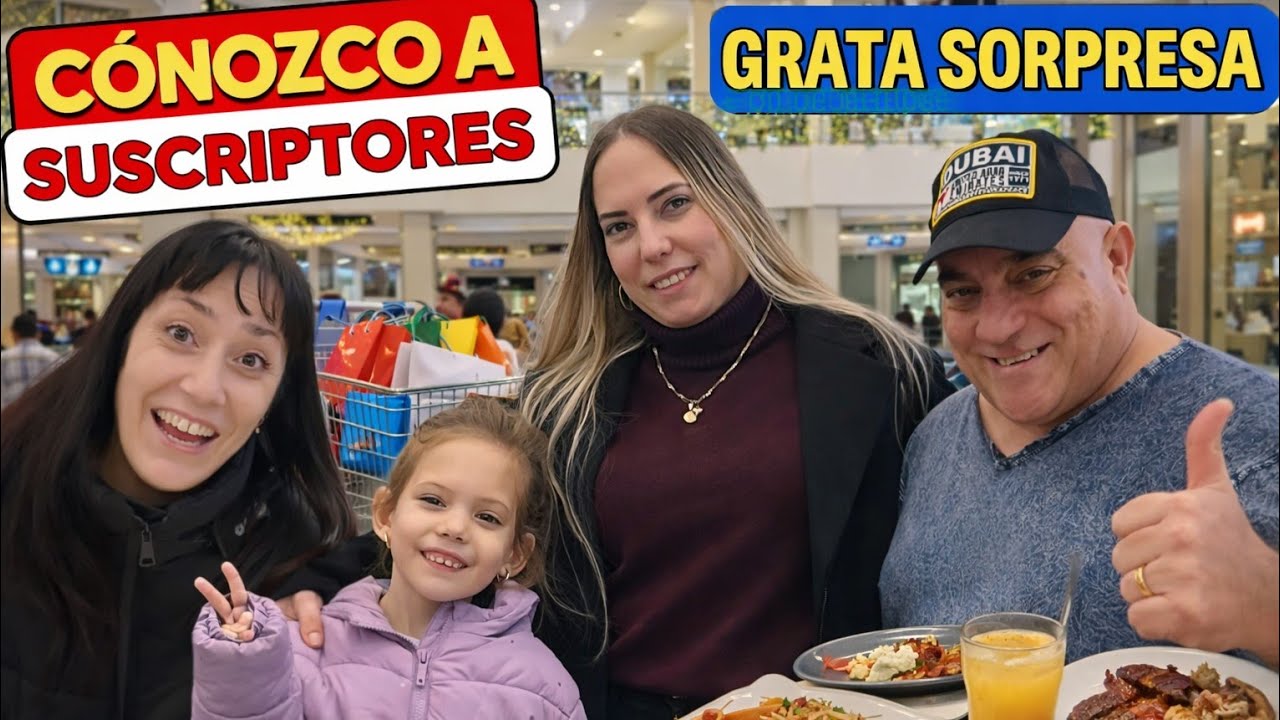 Conozco a dos suscriptores y me sentí en familia.Día de trámites y compras. Fuimos a cenar fuera.