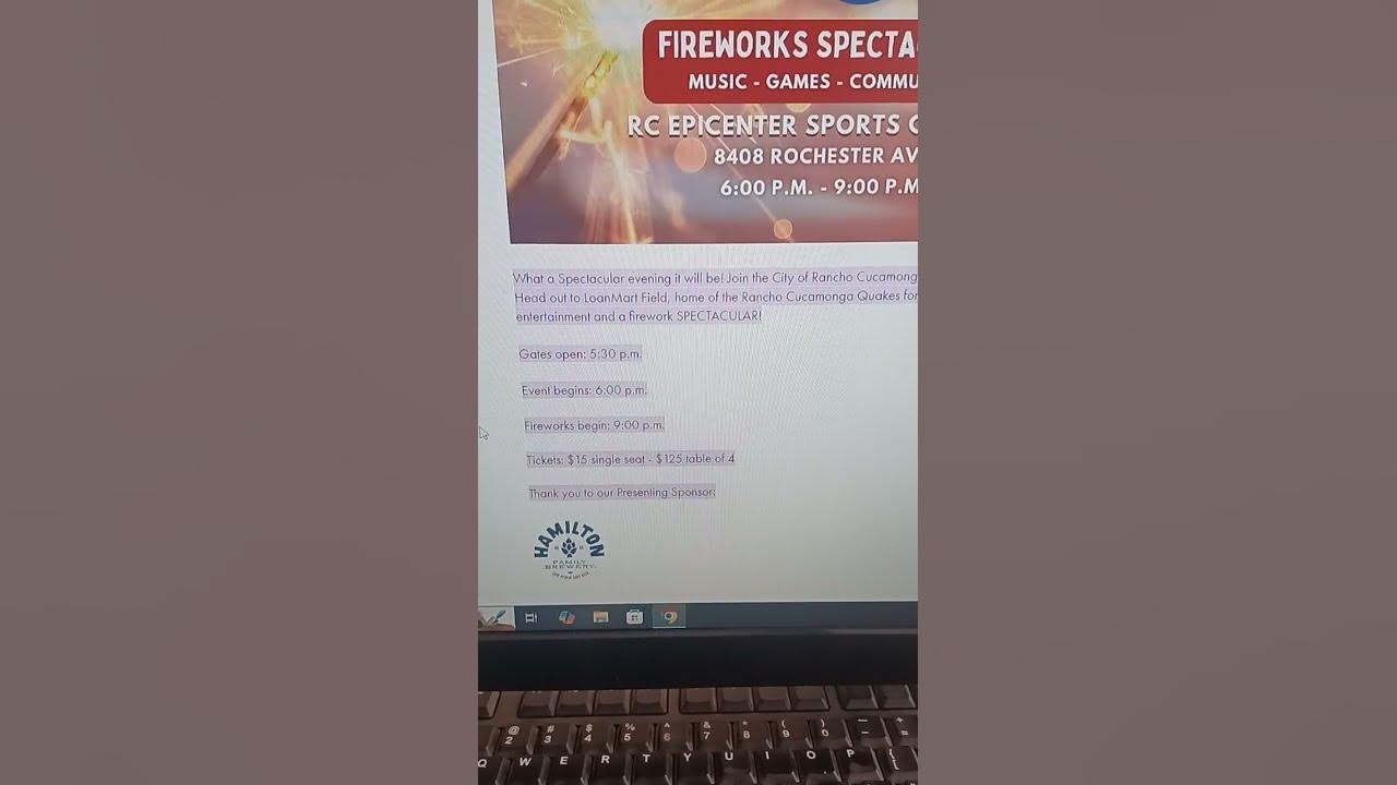 the rancho cucamonga quakes stadium 4th of july fireworks spectacular YouTube