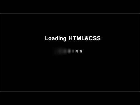 Smoky Text Loading Animation Effects in HTML CSS