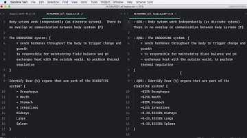 Rapidly writing Moodle questions using GIFT, Sublime Text and the "Process GIFT" plugin.
