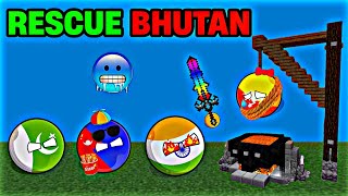 What If Countryballs Play Minecraft😱🔥| Mission Rescue BHUTAN 😥💥(Part 5) #countryballs #nutshell screenshot 4