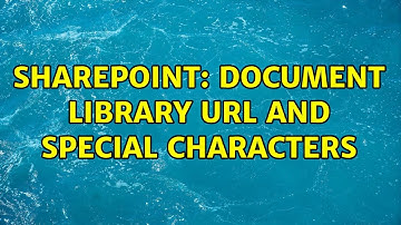 Sharepoint: Document Library URL and special characters (2 Solutions!!)