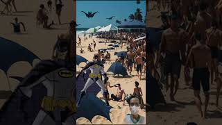 Superheroes Playing On The Beach