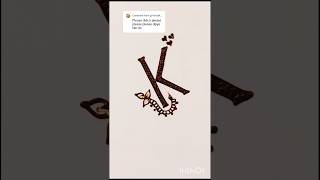 "K" letter mehndi design😍✨#trending #mehndi #viral#alphabet #shorts #manishasmehndiarts