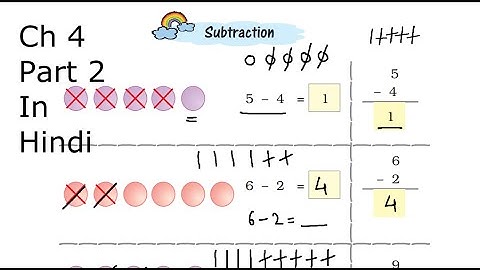 Maths Magic Class 1 | Ch 4 - Part 2 | Subtraction using Line Method, Subtract and Match in Hindi