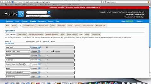 AgencyIQ: Customizing Statuses