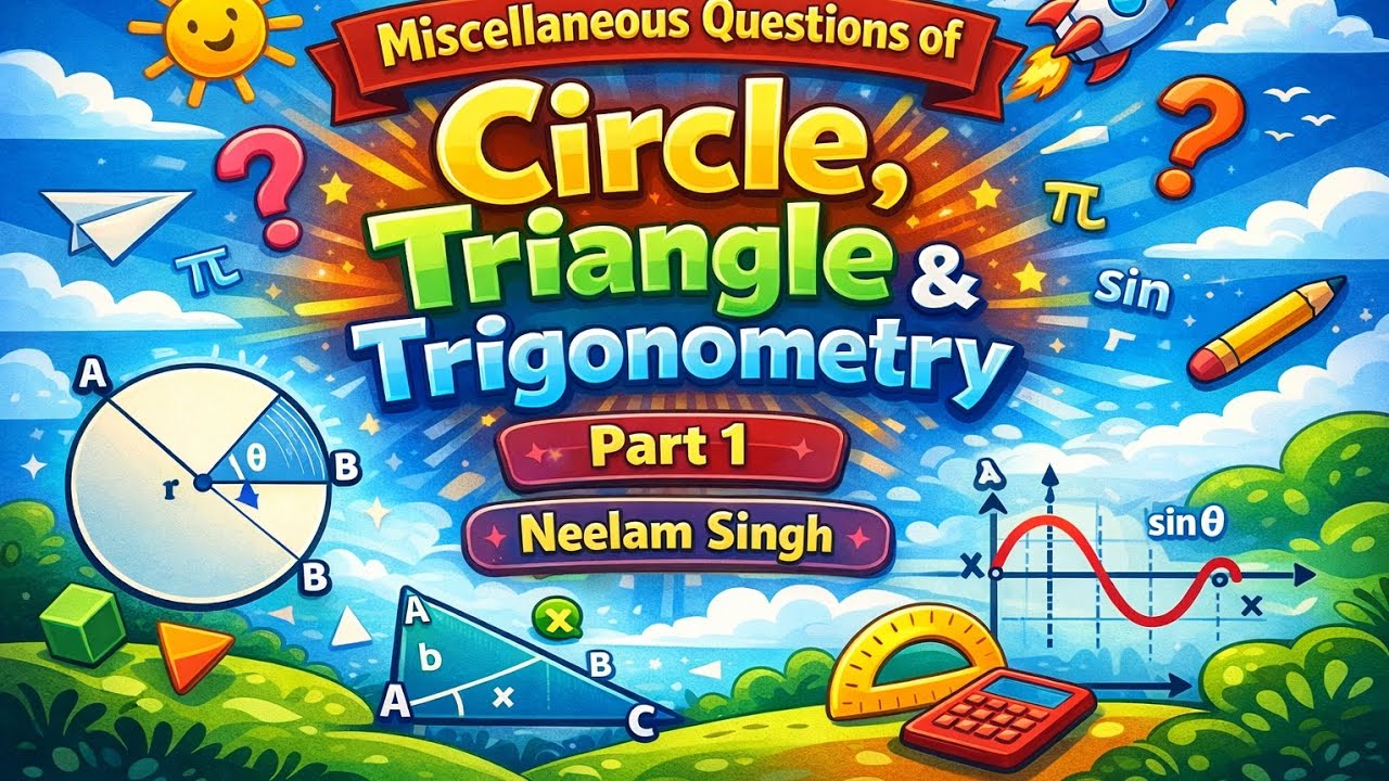 Students Must Watch 🔥 Circle, Triangle & Trigonometry Mixed Questions | Part 1
