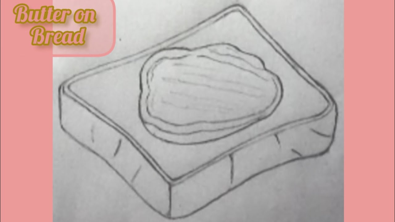 How to draw bread and butter easy drawing howto draw breadandbutter