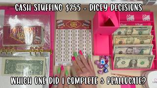 Cash Stuffing $255 - Dicey Decisions | 1 completed, which one and how was it reallocated?