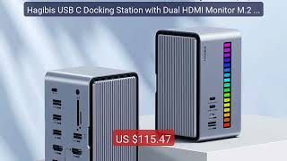 Hagibis USB C Docking Station with Dual HDMI Monitor M.2 SS... — Top Pick 2026 | Unbeatable Price!