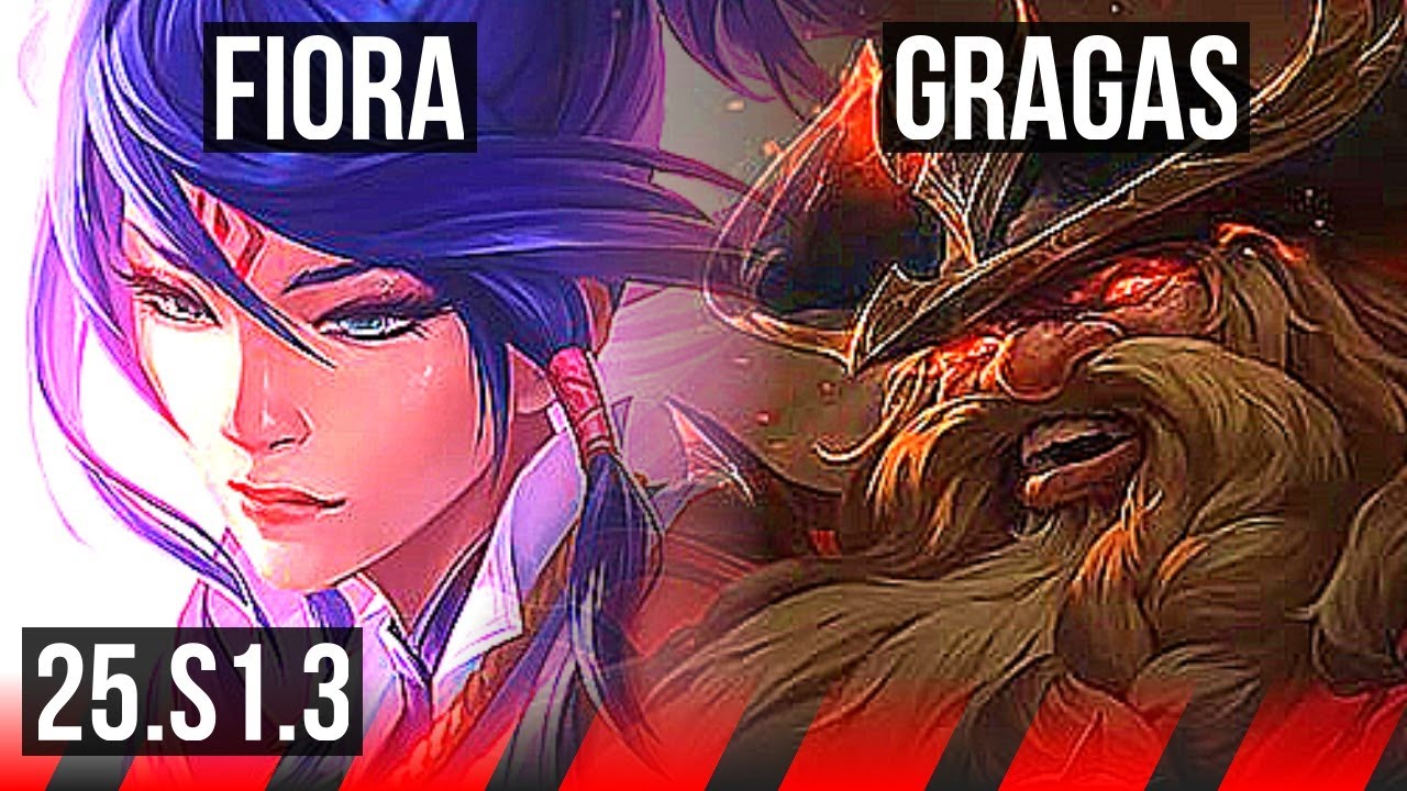 FIORA vs GRAGAS (TOP) | 6 solo kills, 500+ games | KR Master | 25.S1.3