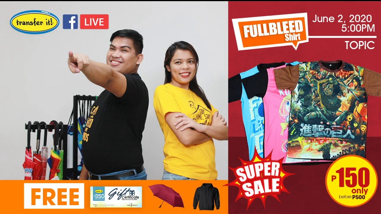 Transferit LIVE: Full Bleed & Half Bleed Shirts