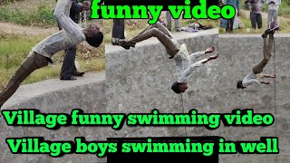 Village funny swimming video | Village boys swimming in well | #NewTractors | #ComeForVillage