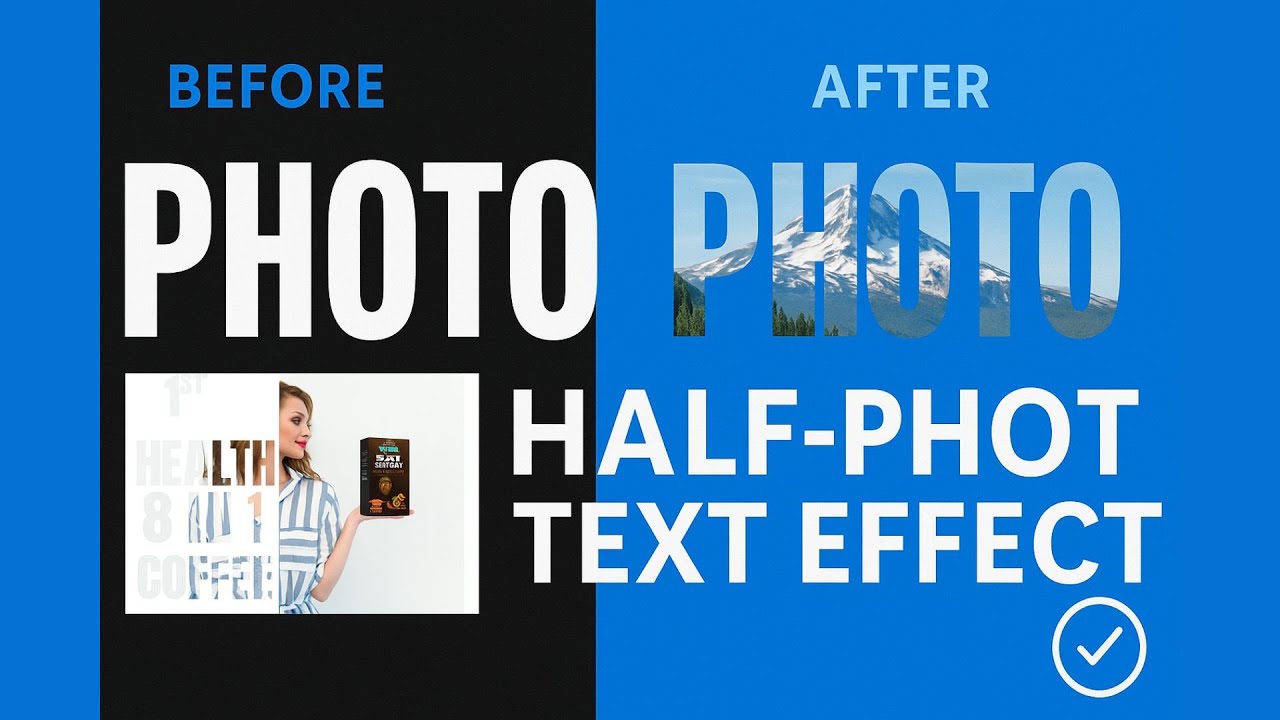 How to Create a Half-Photo Text Effect in Canva | Easy Canva Tutorial for Beginners