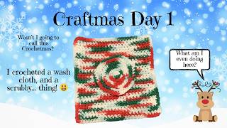 Craftmas Day 1 Quick Cozy Christmas Crochet Gifts Wash Cloth Face Scrubby