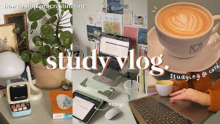 study vlog | cafe visits, how to stop procrastinating, my study routine, finishing many assignments