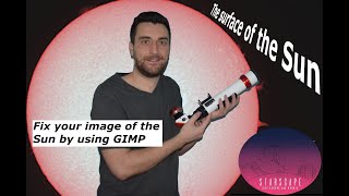 Using GIMP to quickly improve your image of the Sun.