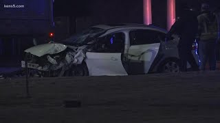 Man in serious condition after crashing into 18-wheeler