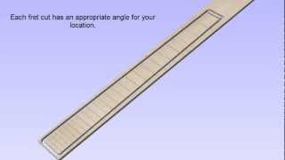 NBS fingerboard guitar neck on Cut2D by Vectric