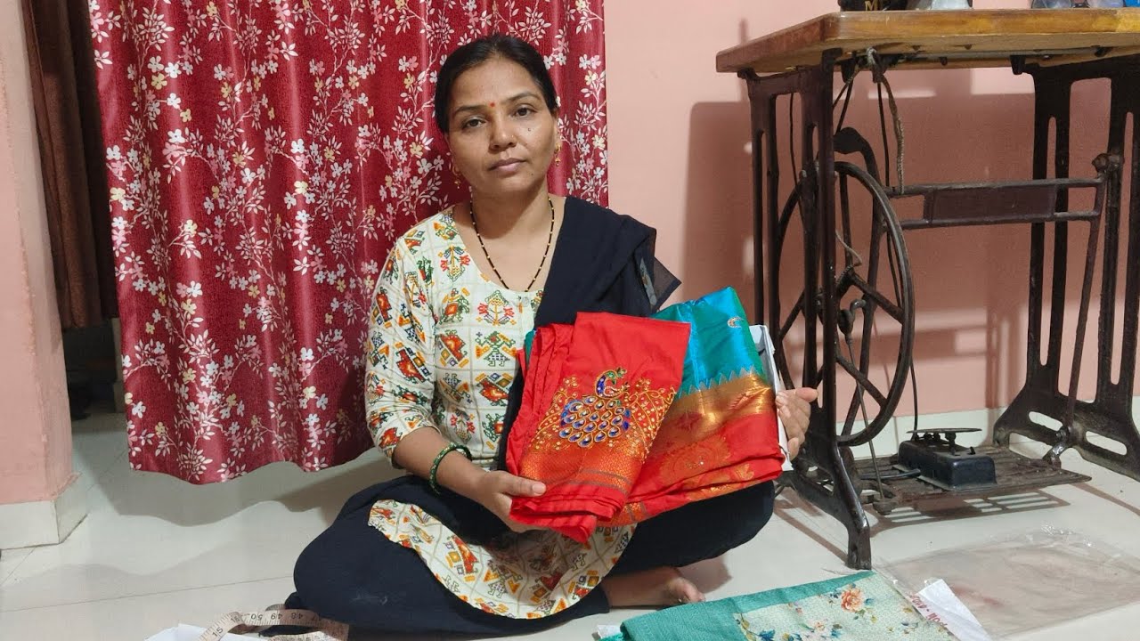 3500 rs कांजीवरम पैठणी ब्लाउज आरी वर्क ब्लाऊजचा गळा छोटा असल्यावर मोठा कसा करायचा ?