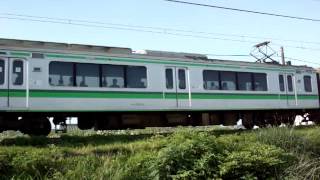 E127系V2+V11(ラッピング広告)+V4編成 普通内野行 新ニイ