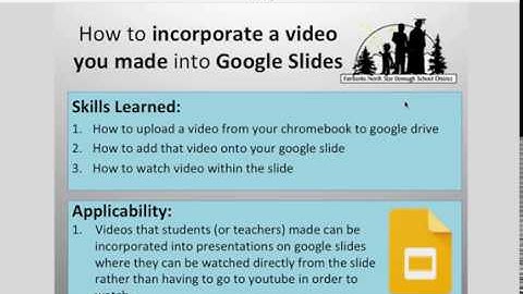 Inserting a video you made from your chromebook to a google slide for presenting.